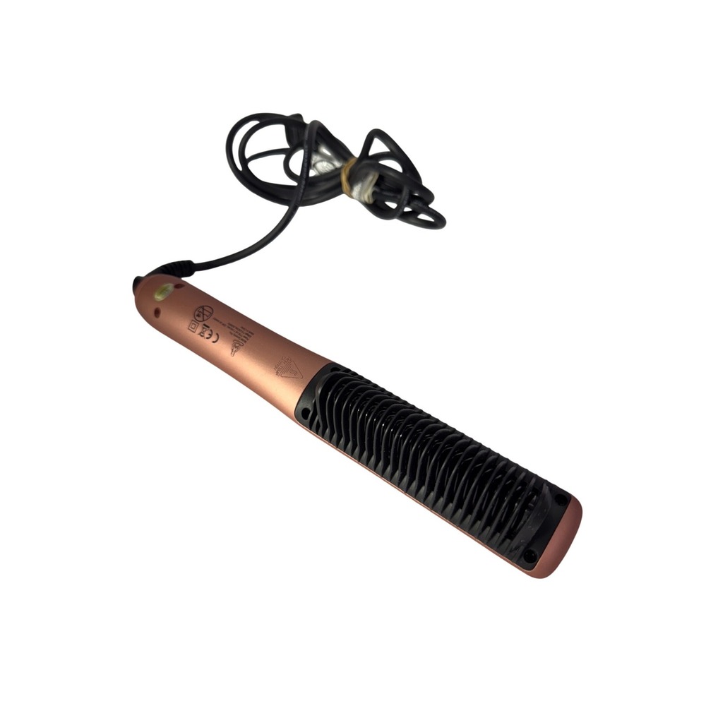 Karma Beauty Hair Straightening Brush Rose Gold Ceramic Heated Styling Tool 450F